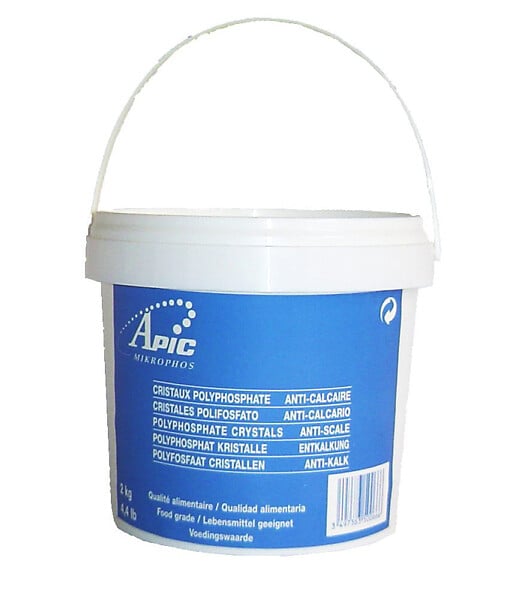 APIC - Seau de 2 Kg de cristaux polyphosphate 15/30 pour Mikrophos Apic - large