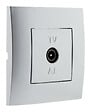 SIMPLEA - Prise TV Simplea montée - module large - gris - Zenitech - vignette