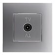 SIMPLEA - Prise TV Simplea montée - module large - gris - Zenitech - vignette