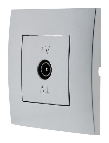 SIMPLEA - Prise TV Simplea montée - module large - gris - Zenitech - large