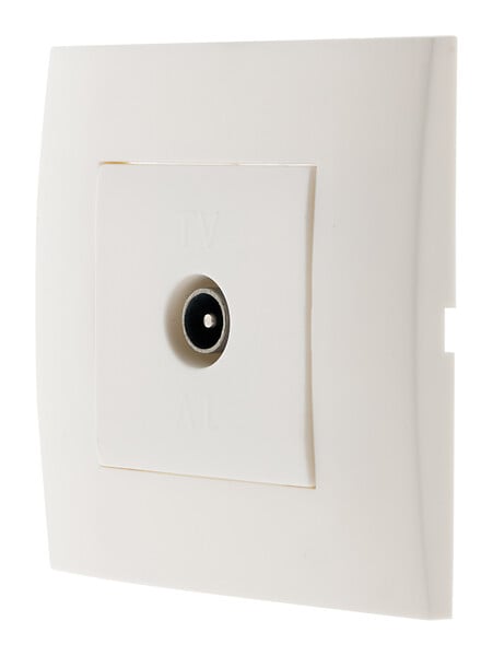 SIMPLEA - Prise TV Simplea montée - module large - blanc - Zenitech - large