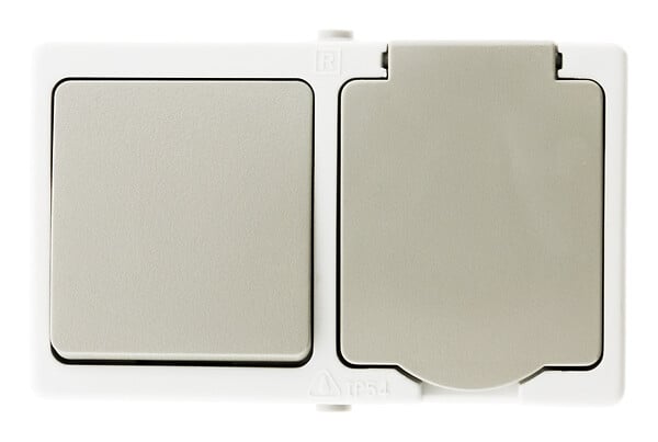 AKYA - Appareillage mixte horizontal va-et-vient et prise 2P+T - Zenitech - large