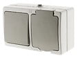 AKYA - Appareillage mixte horizontal va-et-vient et prise 2P+T - Zenitech - vignette