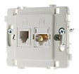 CLARYS - Prise RJ11 + RJ45 nu - blanc - Clarys - Zenitech - vignette