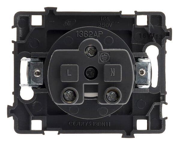 CLARYS - Prise 16A 2P+T noir Clarys - Zenitech - large