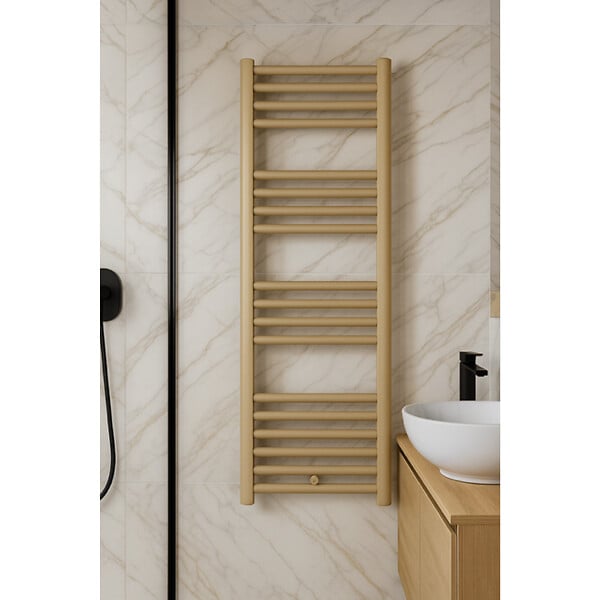 STANO - Radiateur sèche-serviettes eau chaude CODA 160 x 60 cm beige mat - large