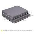 OUTSUNNY - Coussins de fauteuil de jardin zippés déhoussables - galettes de chaise de jardin - épais rembourrage 7 cm - polyester haute densité gris - vignette