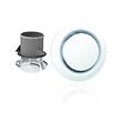 ANJOS - Bouche VMC plastique blanc réglable BEIP Ø125 mm avec manchette placo - vignette