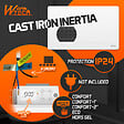 WARM TECH - Radiateur inertie fonte 1500 W - IP24 - NF - Fil pilote 6 ordres. - vignette