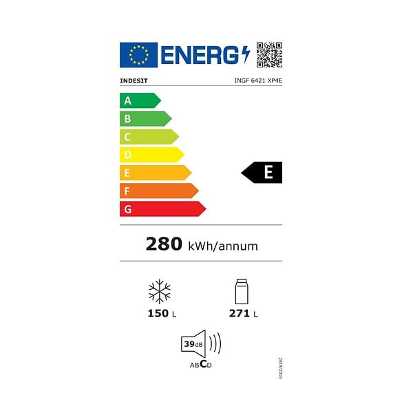 INDESIT - réfrigérateur américain 79.5cm 421l nofrost inox - INGF6421XP4E - large