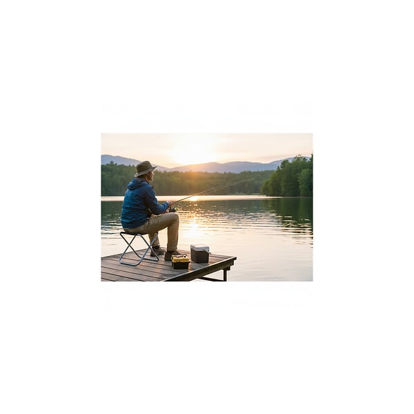 O'CAMP - Lot de 2 sièges pliables pécheur de camping - Dimensions : 37 x 37 x 42cm - large