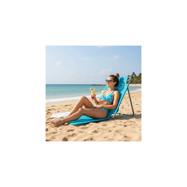 O'BEACH - Lot de 2 chaises dossiers de plage pliables - Dimensions : 45 x 163 x 44 cm - large