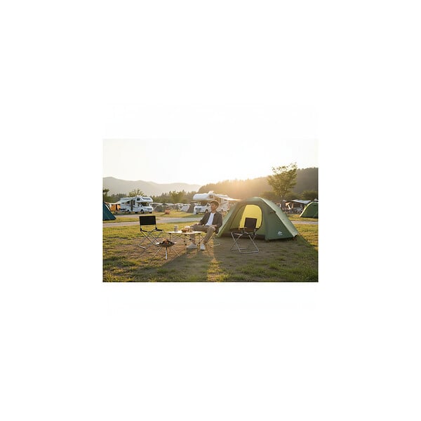 O'CAMP - Lot de 2 chaises pliables pécheur de camping - Dimensions : 47 x 40 x 68 cm - large