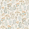 GRANDECO - Papier peint intissé Placed Posey - Bleu - L.1005xl.53cm - vignette