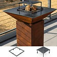 GRILL'CHIC - Pack Decouverte Brasero Cevenol Corten Normal Carre 74 Simple Cuve - vignette