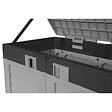 INTEC - Coffre de jardin 2 portes + Couvercle Gris - Tri sélectif Extérieur 146 x 87 x H119 cm Abri Poubelle 1500L INTEC - vignette