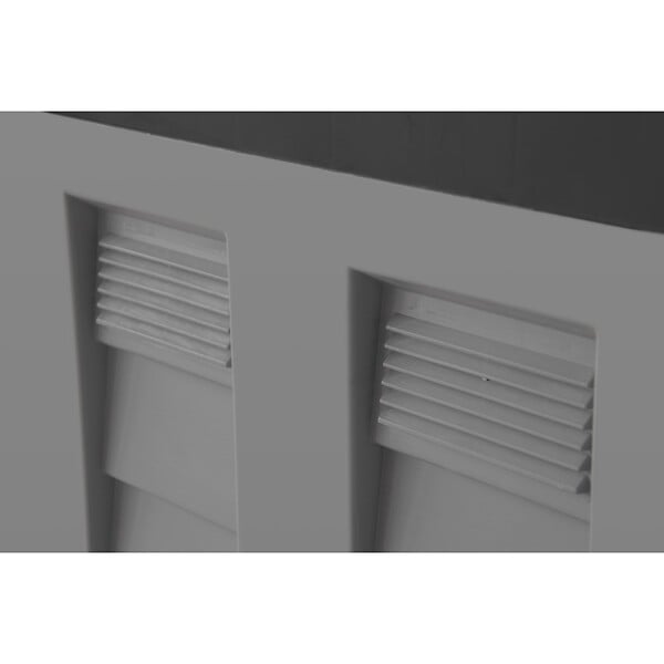 INTEC - Coffre de jardin 2 portes + Couvercle Gris - Tri sélectif Extérieur 146 x 87 x H119 cm Abri Poubelle 1500L INTEC - large