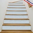 99DECO - Contremarches PVC pour escalier - floral bleu - Lot de 5 (18x100 cm) - vignette