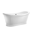 ROGIER & MOTHES - Baignoire îlot rétro sur socle ovale PITTSBURGH Blanche 177 cm - vignette