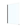 PLANETE BAIN - Pare-baignoire fixe 70 x 140 cm aluminium noir mat verre trempé 6 mm anti-calcaire - vignette