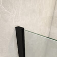 PLANETE BAIN - Pare-baignoire fixe 90 x 140 cm aluminium noir mat verre trempé 6 mm anti-calcaire - vignette
