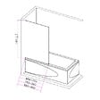PLANETE BAIN - Pare-baignoire fixe 80 x 140 cm aluminium poli verre trempé 6 mm anti-calcaire - vignette