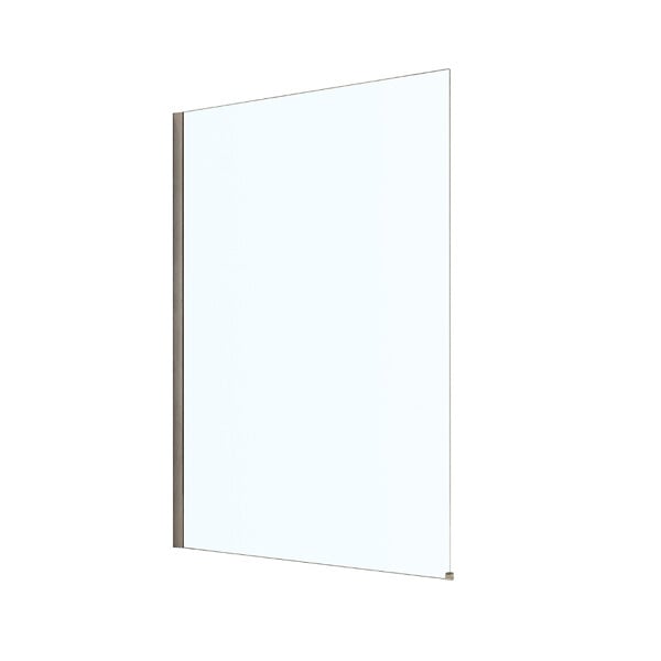 PLANETE BAIN - Pare-baignoire fixe 80 x 140 cm aluminium poli verre trempé 6 mm anti-calcaire - large