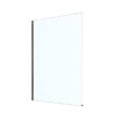 PLANETE BAIN - Pare-baignoire fixe 80 x 140 cm aluminium poli verre trempé 6 mm anti-calcaire - vignette