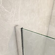 PLANETE BAIN - Pare-baignoire fixe 90 x 140 cm aluminium poli verre trempé 6 mm anti-calcaire - vignette