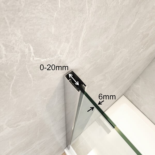 PLANETE BAIN - Pare-baignoire fixe 90 x 140 cm aluminium poli verre trempé 6 mm anti-calcaire - large
