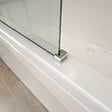 PLANETE BAIN - Pare-baignoire fixe 90 x 140 cm aluminium poli verre trempé 6 mm anti-calcaire - vignette