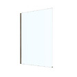 PLANETE BAIN - Pare-baignoire fixe 70 x 140 cm aluminium poli verre trempé 6 mm anti-calcaire - vignette
