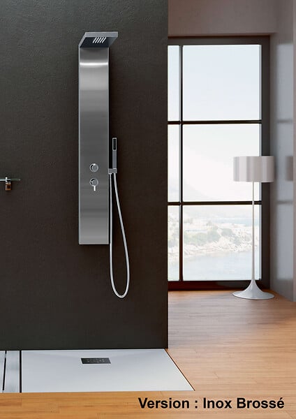KINEDO - Colonne de douche AQUASTYLE - Finition : Inox brossé - large