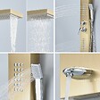 SANIVERRE - LULY Colonne de douche hydromassante 4 jets +1 robinet Or - vignette