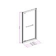 PLANETE BAIN - Porte de douche pivotante 80x200 cm Aluminium noir mat verre de sécurité 6 mm anticalcaire réversible - vignette