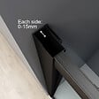 PLANETE BAIN - Porte de douche pivotante 80x200 cm Aluminium noir mat verre de sécurité 6 mm anticalcaire réversible - vignette