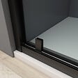 PLANETE BAIN - Porte de douche pivotante 80x200 cm Aluminium noir mat verre de sécurité 6 mm anticalcaire réversible - vignette