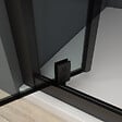PLANETE BAIN - Porte de douche pivotante 80x200 cm Aluminium noir mat verre de sécurité 6 mm anticalcaire réversible - vignette