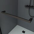 PLANETE BAIN - Porte de douche pivotante 80x200 cm Aluminium noir mat verre de sécurité 6 mm anticalcaire réversible - vignette