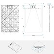 SANIVERRE - POLAR Receveur de douche 90 x 140 cm Blanc extra-plat effet pierre antidérapant + bonde incluse - vignette