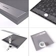 SANIVERRE - HIEMAL INOX Receveur de douche 80 x 80 cm résine Gris aspect ardoise + bonde inox incluse - Salle de bain - vignette