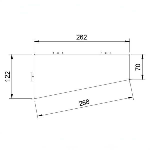 U-TILE - Etagère de douche en acier inox 26,2 x 12/7 cm x 2 mm  - Rectangulaire design Hexagone - fixation sans perçage - large