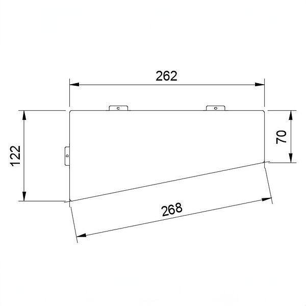 U-TILE - Etagère de douche en acier inox 26,2 x 12/7 cm x 2 mm - Rectangulaire design Tiger - fixation sans perçage - large
