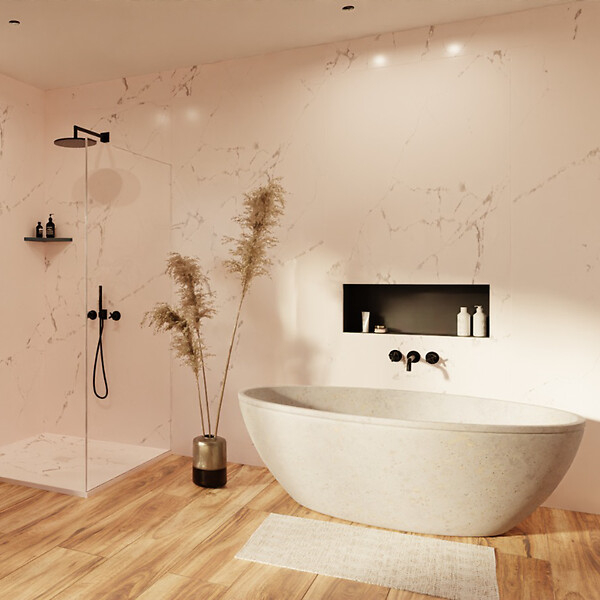 MARMOX - Niche design 40 x 30 cm U-Tile encastrable en acier inox - large