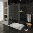 SANIVERRE - BAYA Receveur de douche 70 x 160 cm Blanc extra-plat aspect pierre + bonde incluse - vignette