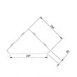 U-TILE - Etagère de douche en acier inox 20,4 x 20,4 cm x 2 mm - Pentagone design Jungle - fixation sans perçage - vignette