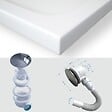 SANIVERRE - SHIMMER Receveur de douche 90 x 120 cm acrylique Blanc + bonde et siphon inclus - Salle de bain - vignette