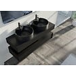 DISTRIBAIN - Meuble de salle de bain FABRIANO 1400 Noir mat - vignette