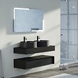 DISTRIBAIN - Meuble de salle de bain FABRIANO 1200 Noir mat - vignette