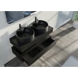DISTRIBAIN - Meuble de salle de bain FABRIANO 1200 Noir mat - vignette